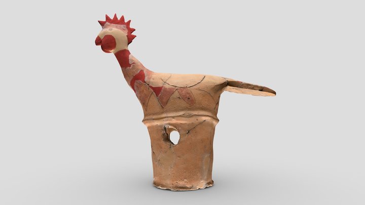 北西の久保古墳群出土　形象埴輪（鶏）　古墳時代 3D Model