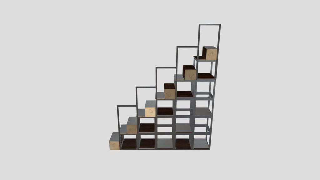 Industrial Staircase Shelf