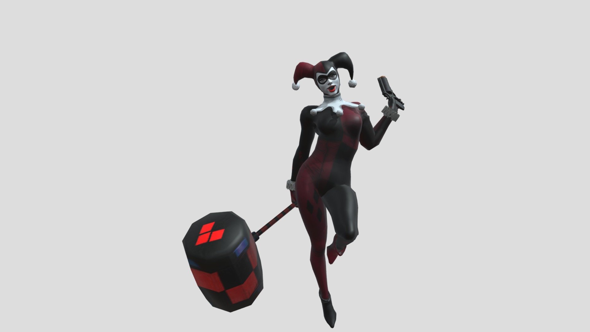 Harley Quinn(Textured)(Rigged) 3D model by 3D MODELS (3dworldz
