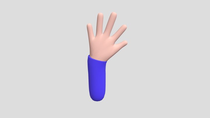 hand low poly 3D Model