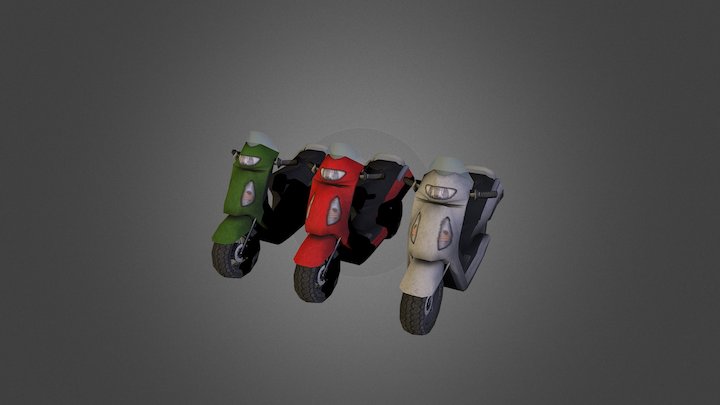 CitySceneRetake_Prop_Mopeds 3D Model