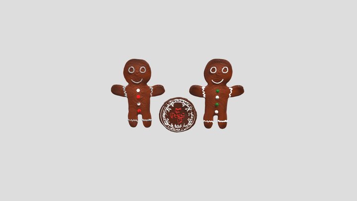 Gingerbread Cookies 3D Model