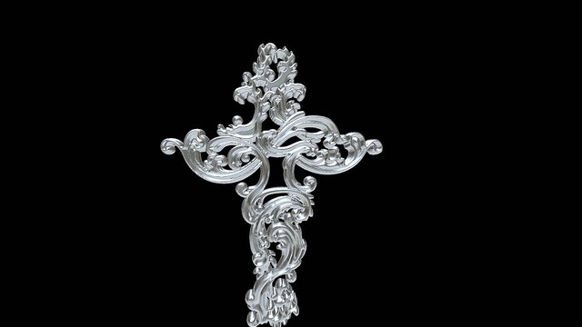 Cross Rococo 3D Model