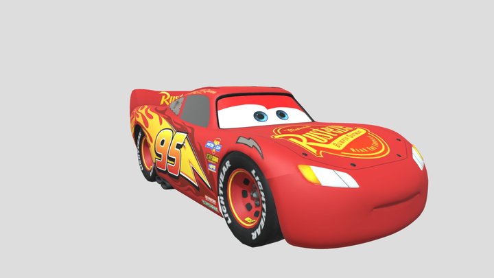 Beamng Drive Lightning McQueen 3D Model