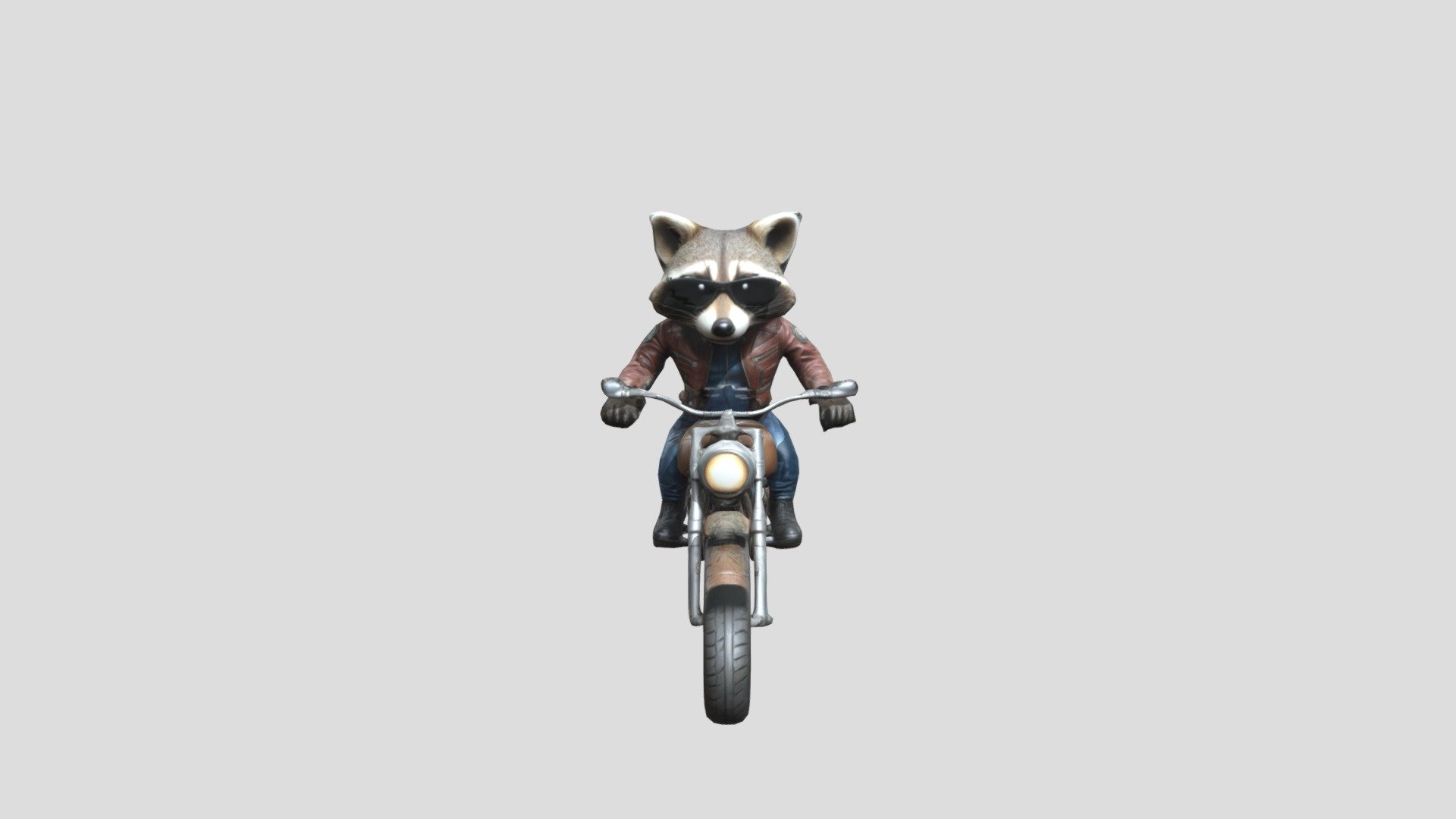 Motorcyclist Raccoon - 3D model by Amir Saeid Dehghan (@amirsaeid ...