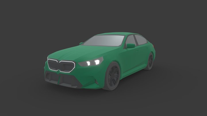 BMW M5 G90 Low-poly 3D Model