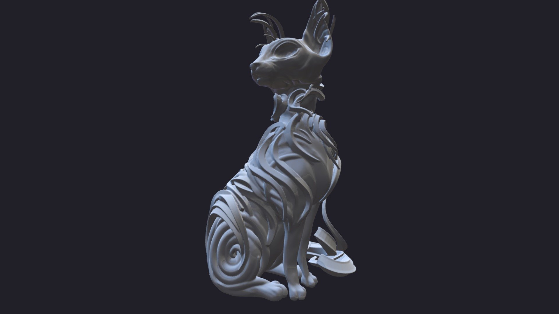 sitting kitten swirl