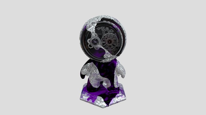 Meet Mat 2 Painted Gear Clock 3D Model