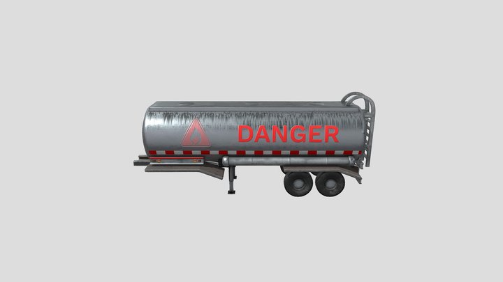 Gas Truck Game Ready Low Poly 3D Model 3D Model