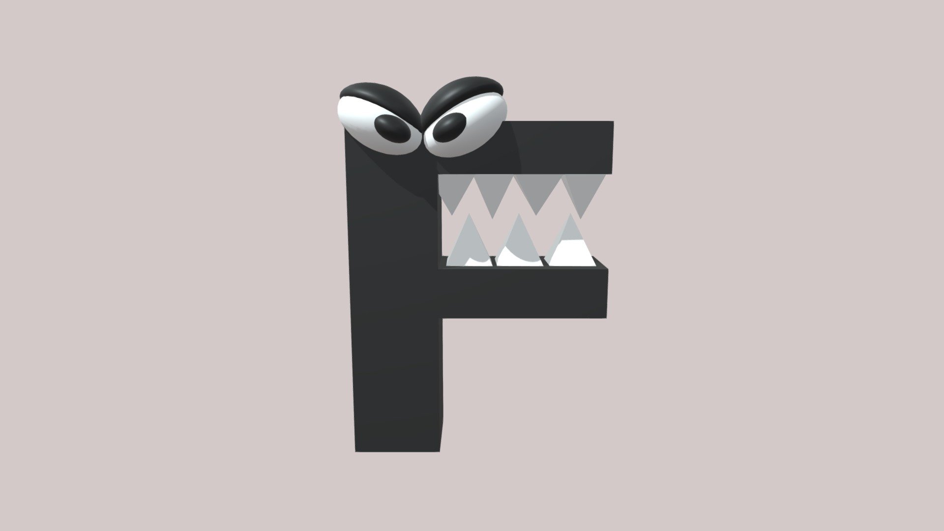 F (Merch Design) Alphabet Lore - Download Free 3D model by