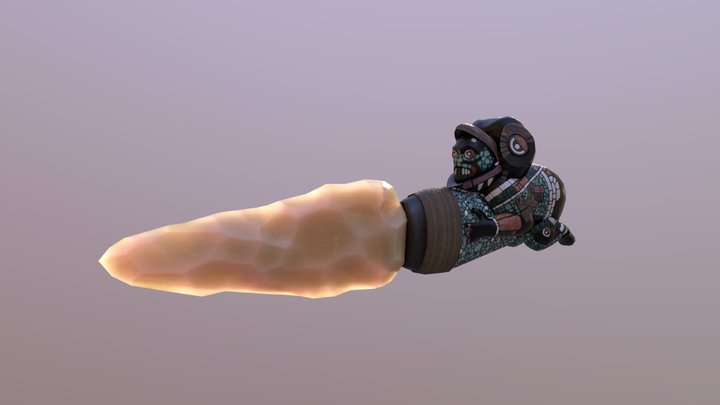 Aztec Tecpatl Knife 3D Model