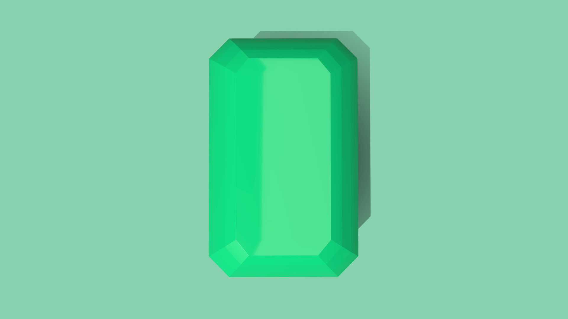 3D model Emerald Gem – Emerald Cut - This is a 3D model of the Emerald Gem - Emerald Cut. The 3D model is about shape, icon.