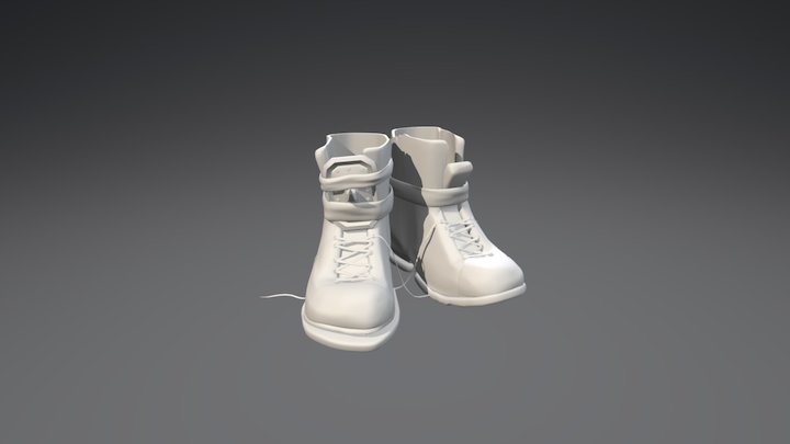 Makeshift Armored Boots 3D Model