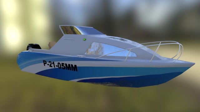 "Sever 520" russian handmade  boat 3D Model