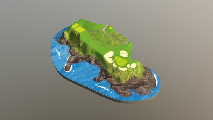 Pebble Beach Golf Course - Hole 7 3D Model