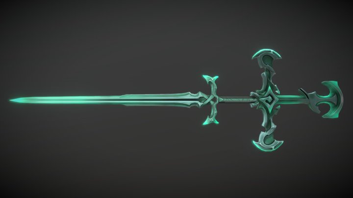 Blade of the Ruined King Handpainted 3D Model