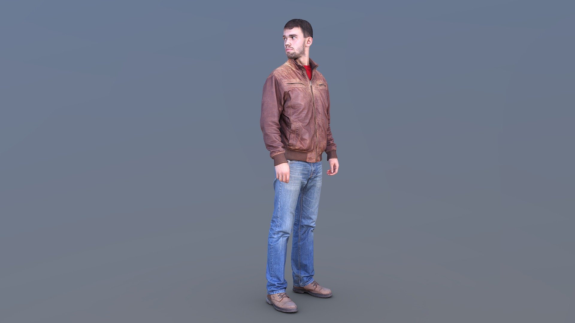 Man in Leather Jacket - 3D model by kanistra [7fbf9ab] - Sketchfab