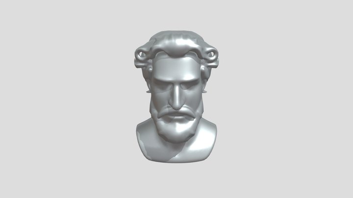 Sculpted male bust 3D Model