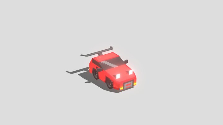 Utra low poly car 3D Model