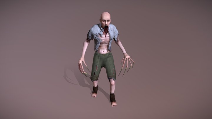 Infected Gigahrush citizen 3D Model