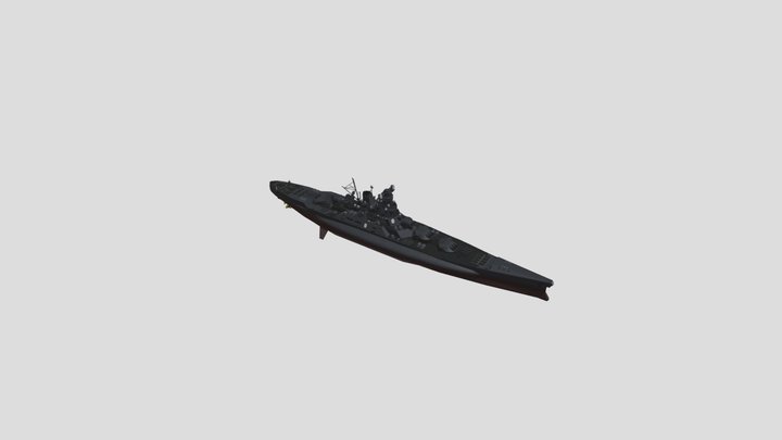 Modernized Battleship Yamato – Modello 3D gratuito STL