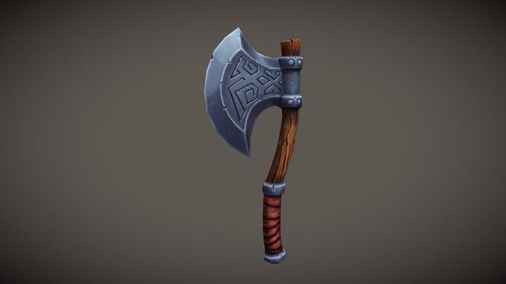 axe handpaint 3D Model