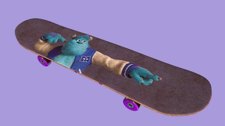 Skateboard - Texturing Challenge 3D Model