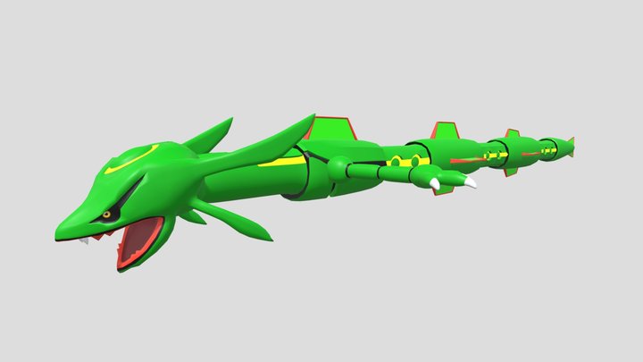 Shiny Mega Rayquaza - Download Free 3D model by Yo Boy