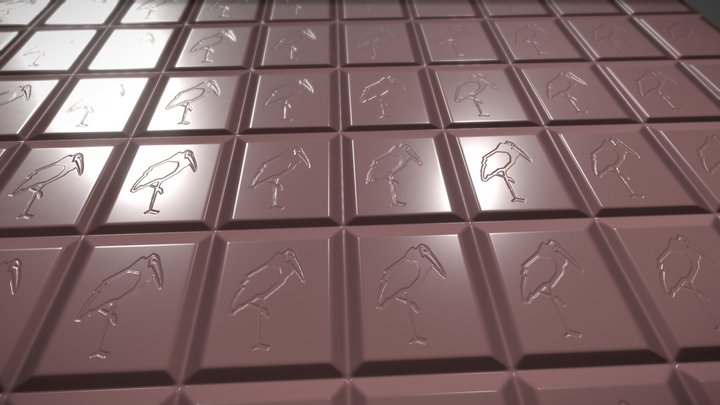 Chocolate Texture - Norwegian "Freia" 3D Model