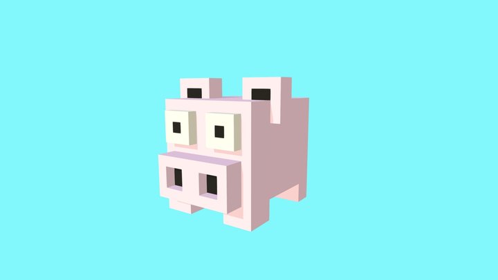 Voxel Piggy 3D Model