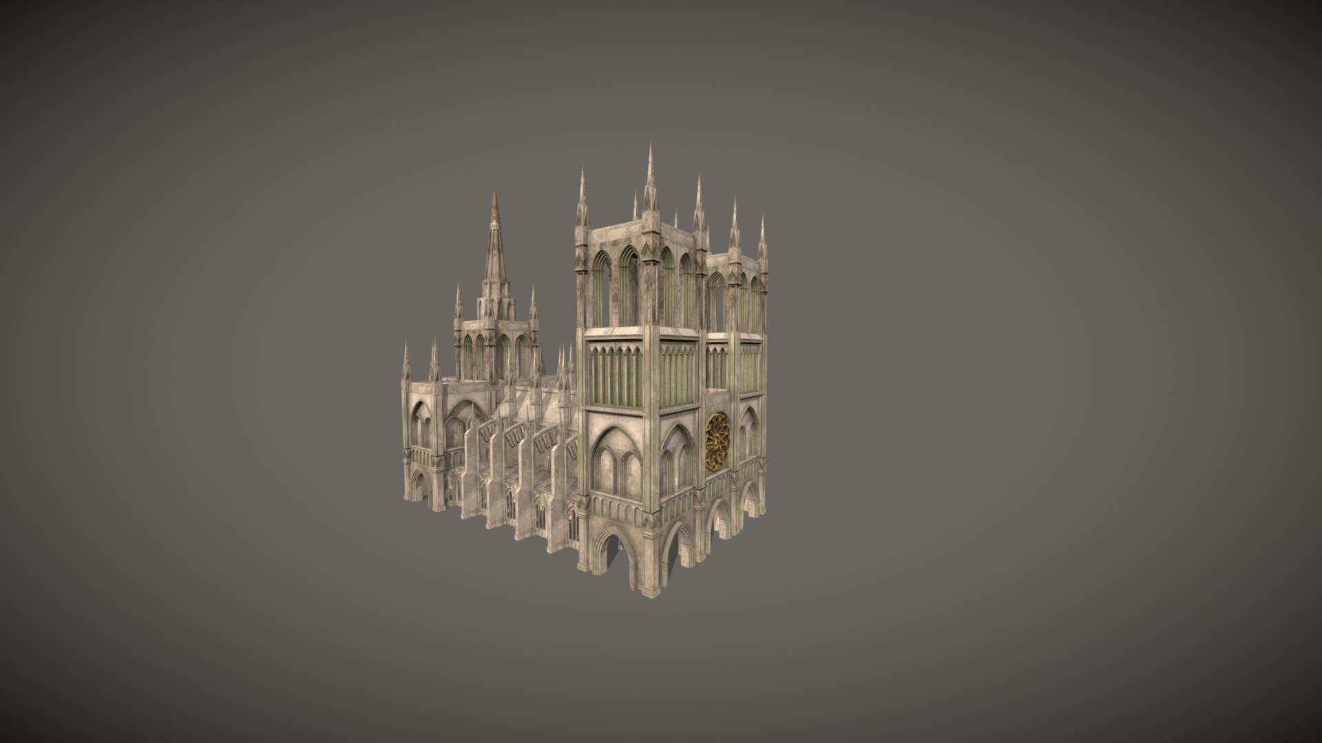 3D model Cathedral Low Poly - This is a 3D model of the Cathedral Low Poly. The 3D model is about a castle with a tower.