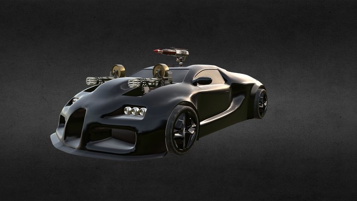 Weaponized Bugatti 3D Model