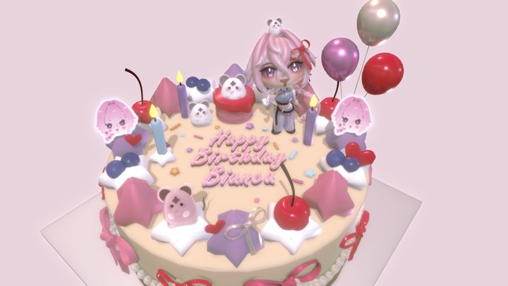 bianca's birthday cake 3D Model