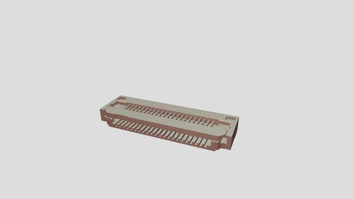 FPC connector front flip 3D Model