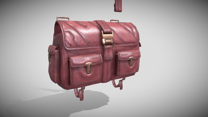 Leather bag PBR MR 3D Model