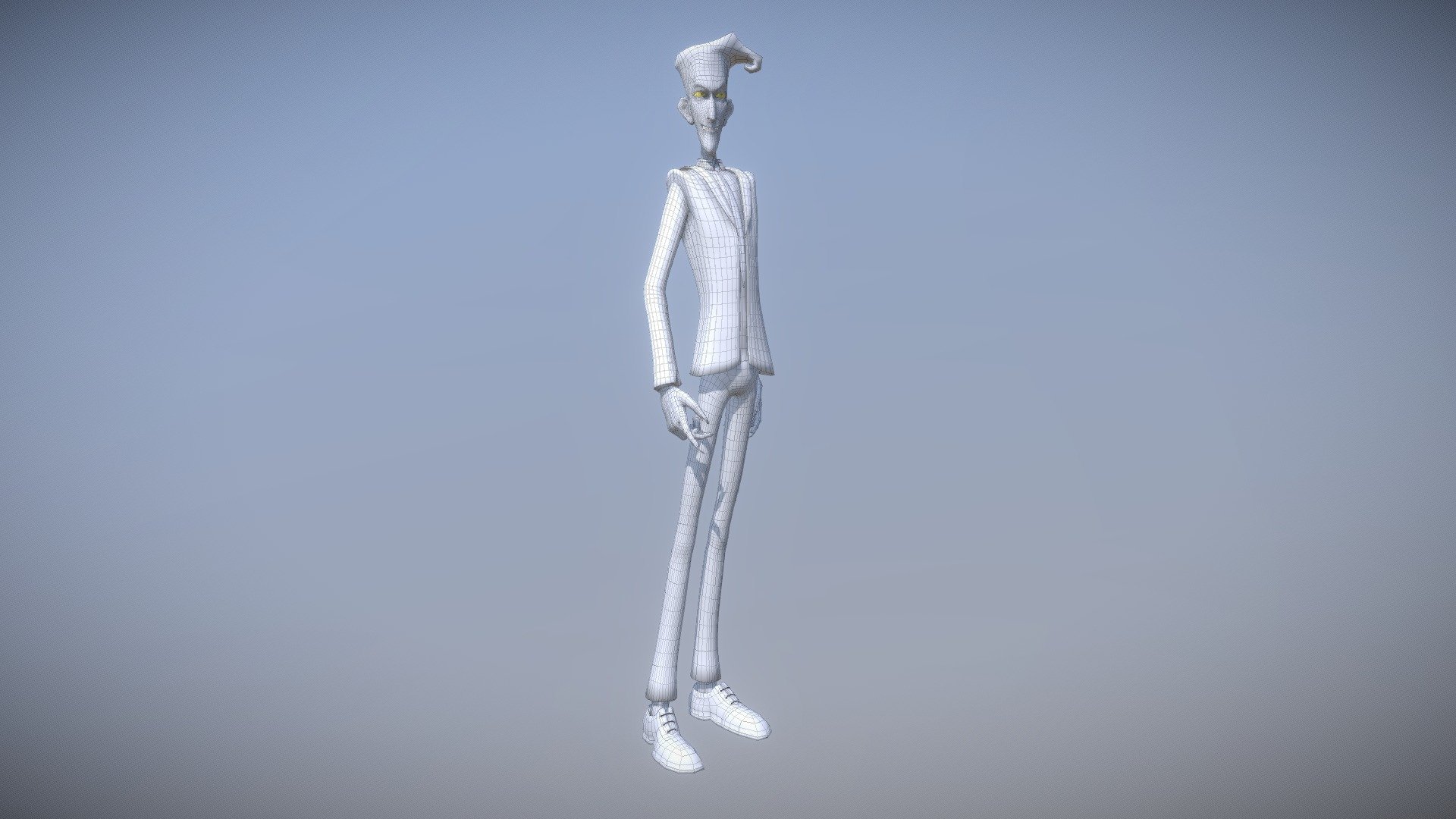 an Elegant Thief - wireframe — Sketchfab embed 3D viewer