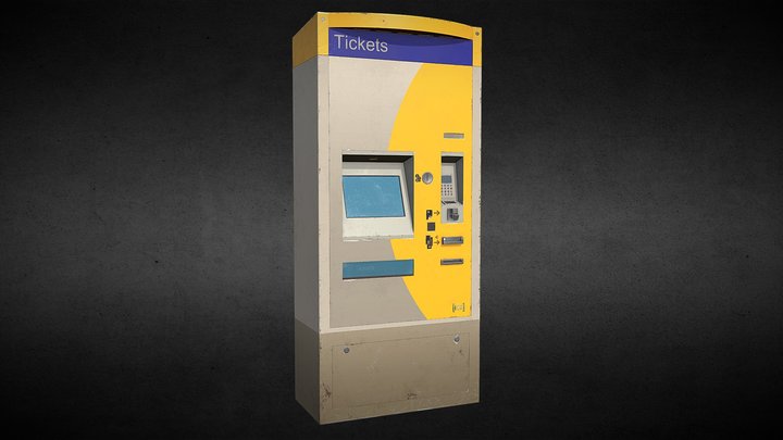 Biletomat ticket validation card payment machine 3D Model