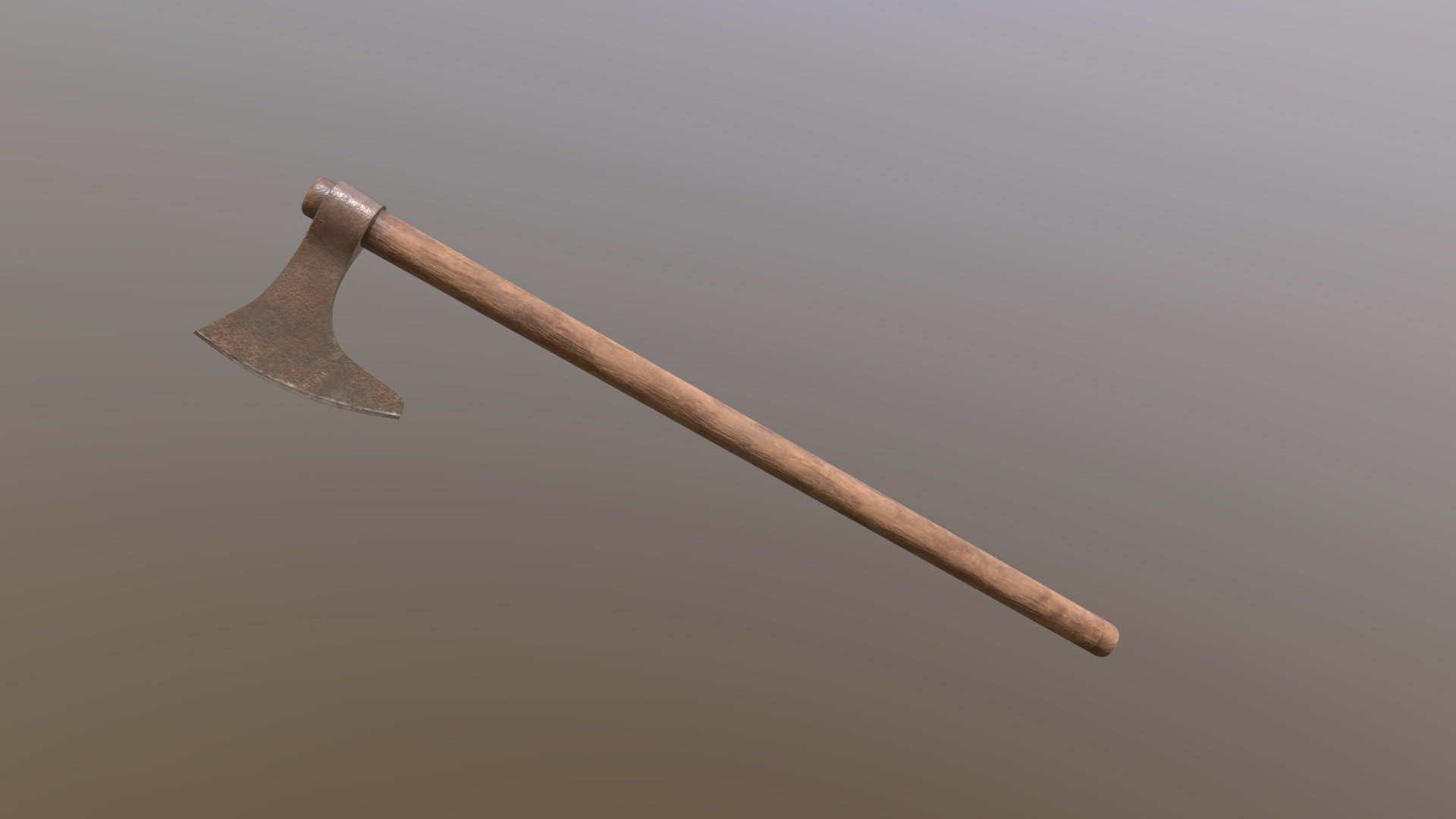 Worn Bearded Axe