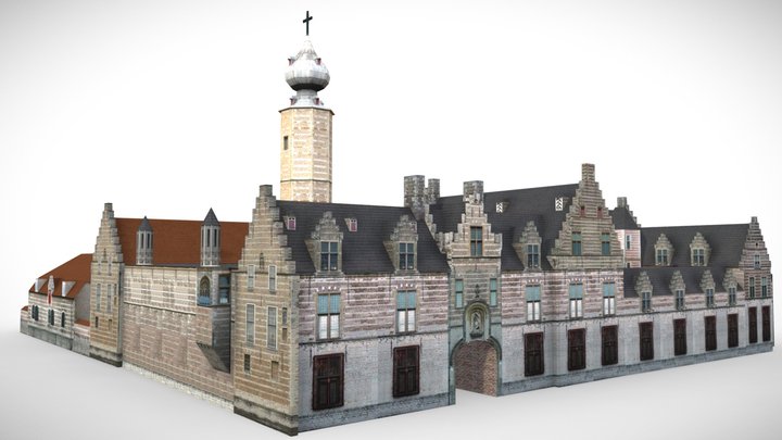 Gothic City Palace - "Het Markiezenhof" 3D Model