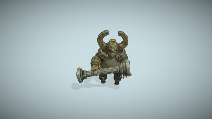Stone Golem Character Project 3D Model
