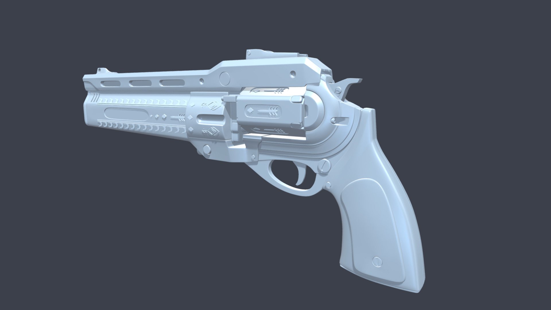 XYZ Coursework - Hand Cannon High Poly