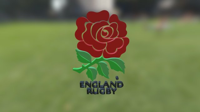 England Rugby Rose 3D Model