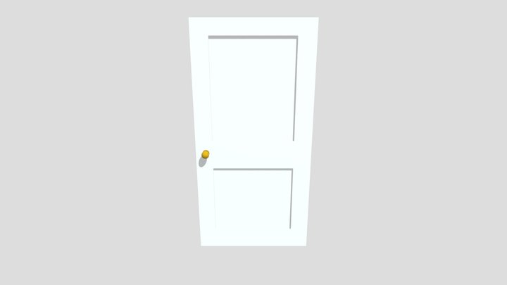 Low Poly Door 3D Model