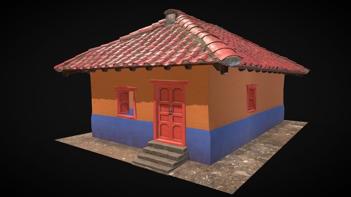 Stylized Medieval House 3D Model