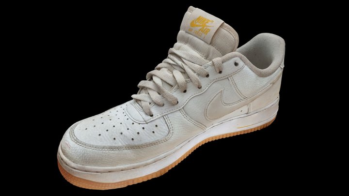 NIKE AF1 Air Force 1 low white High quality scan 3D Model
