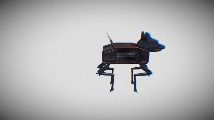 Animated BigDog II 3D Model