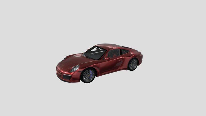 2015 porsche 911 carrera s rigged  mid-poly 3D Model