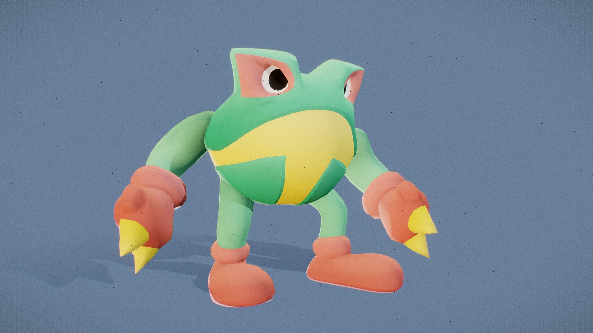 Cartoon Characters - Big Froggy Warrior - Buy Royalty Free 3D model by ...
