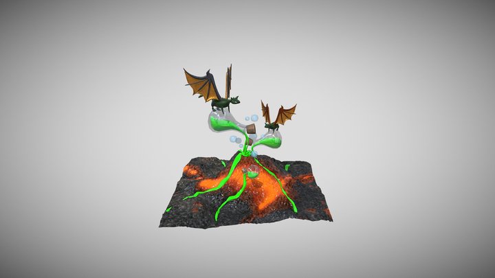 Slime Volcano 3D Model