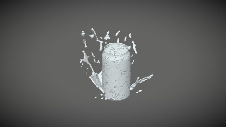 can with spalsh 3D Model